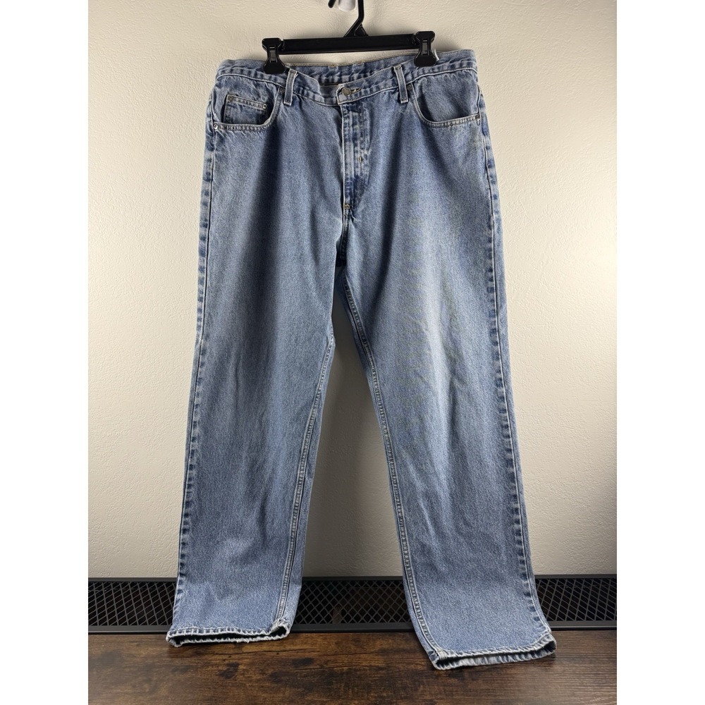Men's‎ Vintage Light Wash Jeans 38x32 Relaxed Fit Straight Leg 100% Cotton